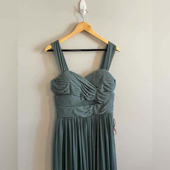 *NWT* Birdy Grey Elsye Mesh Sea Glass Bridesmaid Dress No Slit Size M - Picture 8 of 16